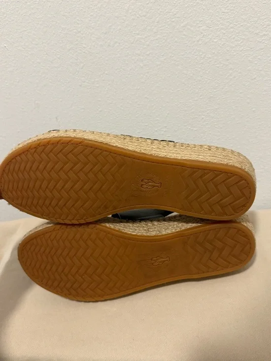 Cole Haan Black Cloudfeel Leather Espadrille Sandals Slingback Size 7 - Picture 4 of 6